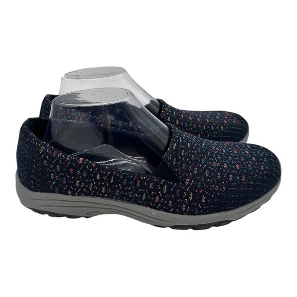 Skechers Reggae Fest 2.0 Shoes Womens 8 Navy Colorful Slip On Memory Foam 158389 - Picture 1 of 10